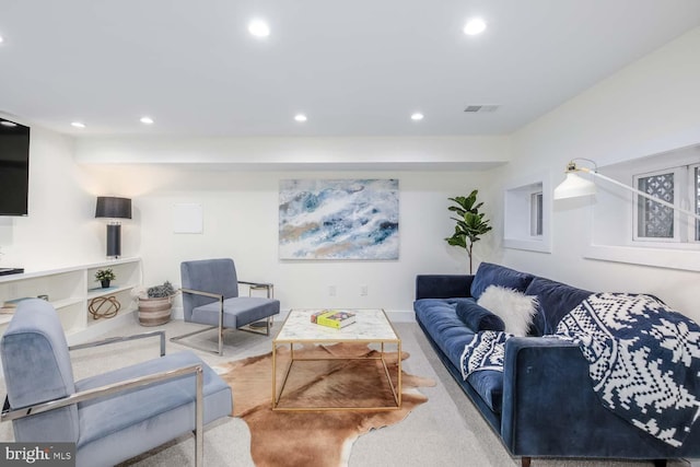 view of carpeted living room