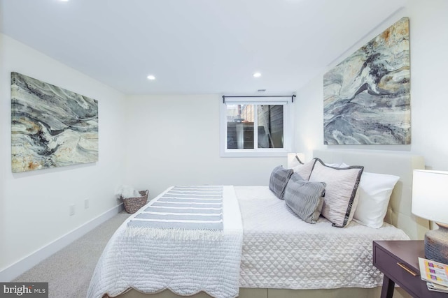 view of carpeted bedroom