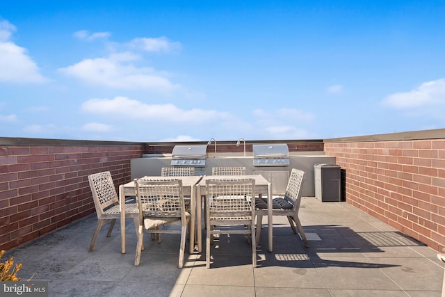 view of patio / terrace with area for grilling