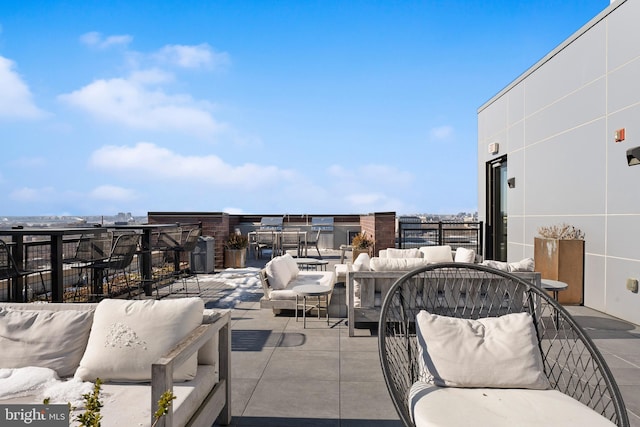 view of patio with an outdoor living space