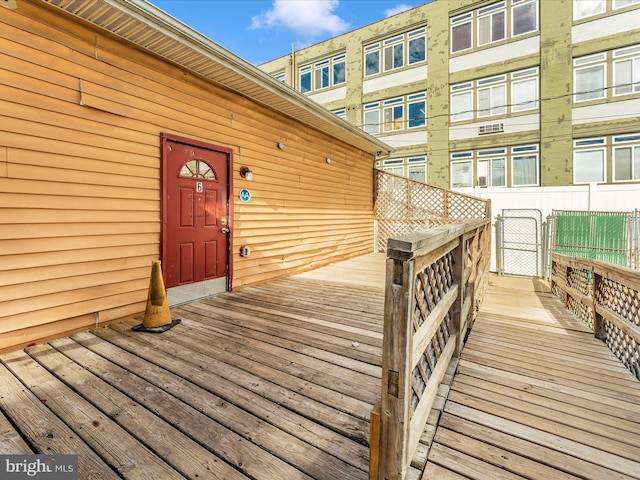 view of wooden terrace