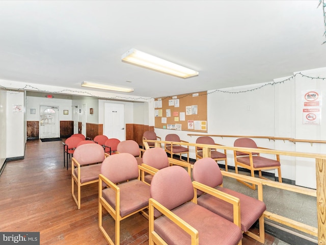 misc room with hardwood / wood-style flooring