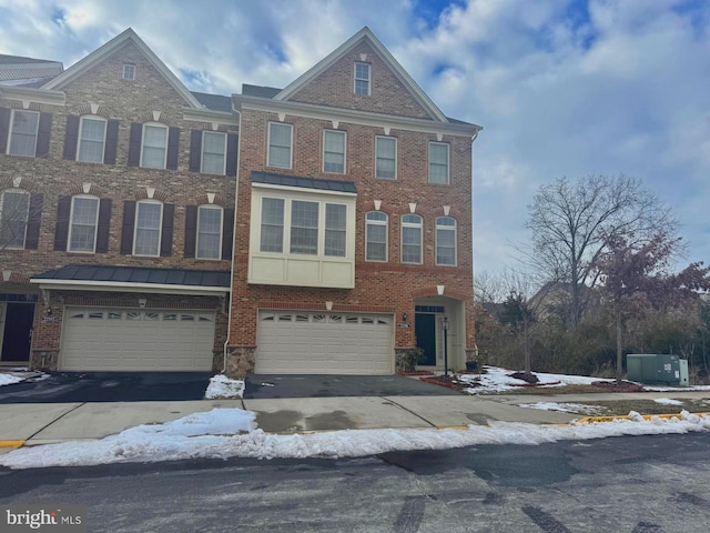 view of property featuring a garage