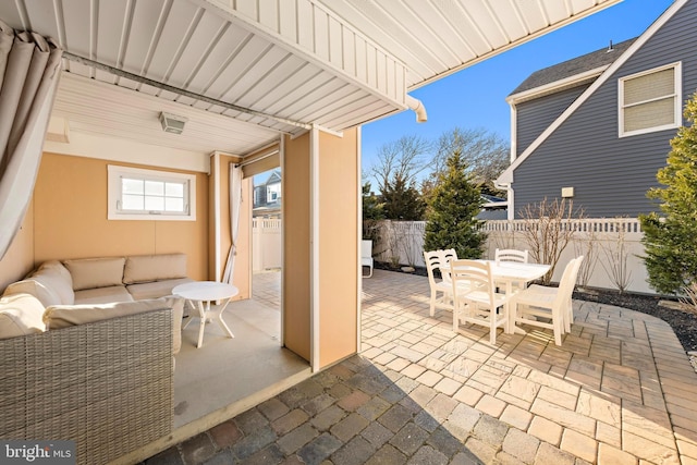 view of patio with outdoor lounge area