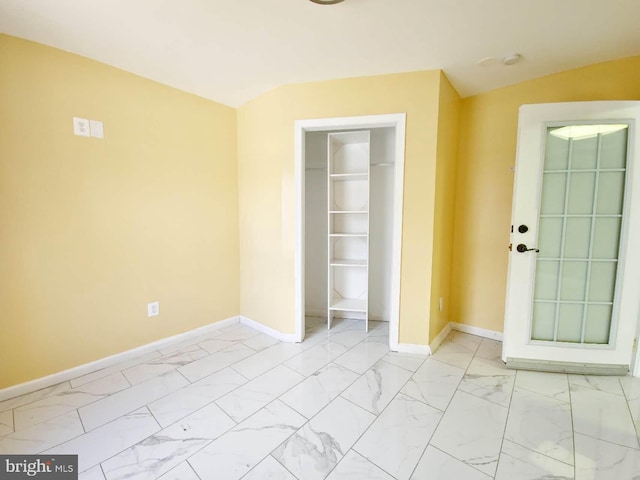 interior space with lofted ceiling