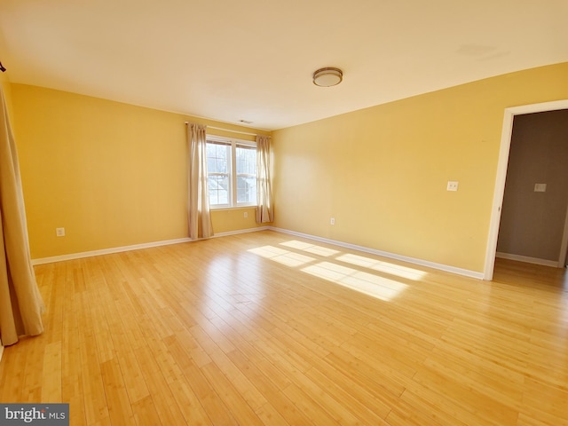 empty room featuring light hardwood / wood-style flooring