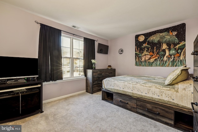 view of carpeted bedroom