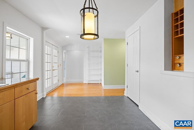 view of unfurnished dining area