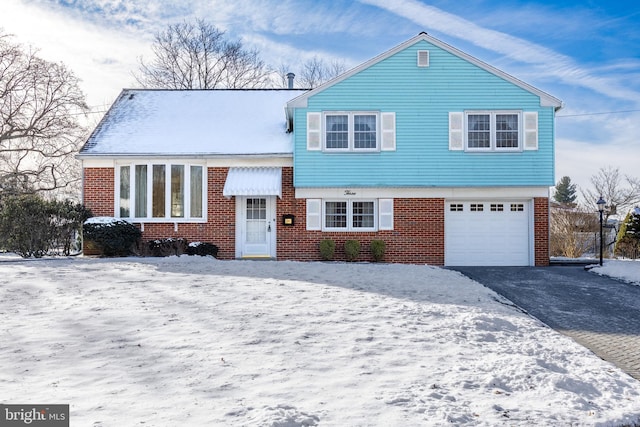 tri-level home with a garage