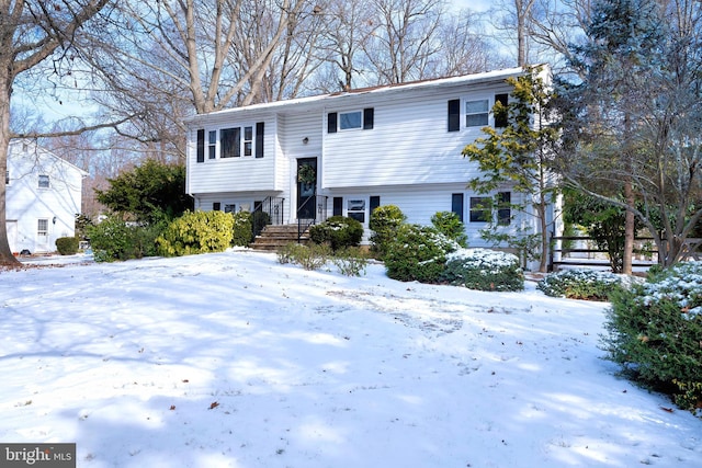 view of split foyer home