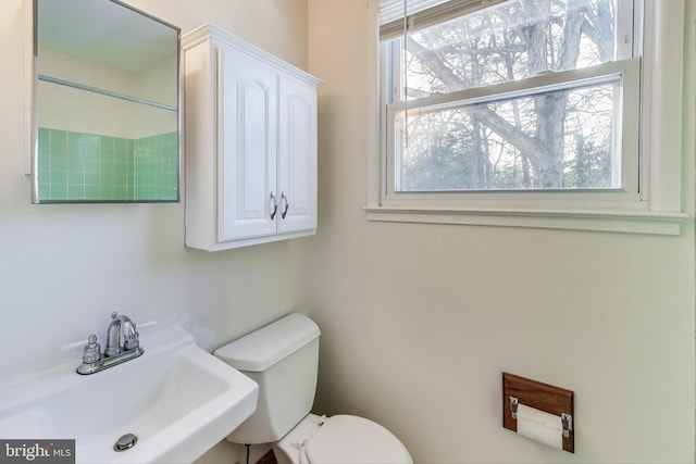 bathroom featuring toilet and sink