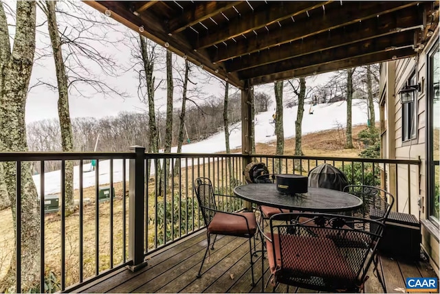 view of wooden terrace