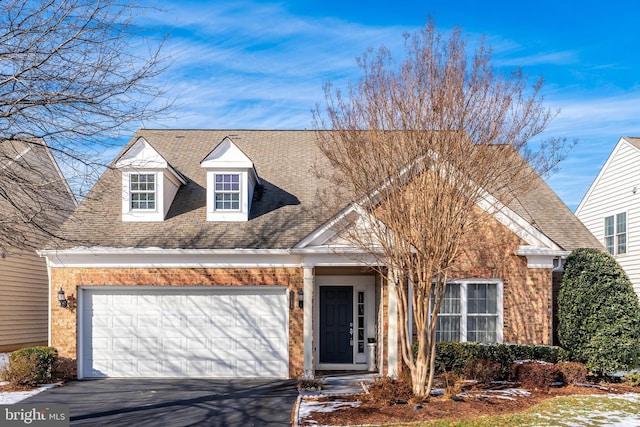 view of front facade with a garage