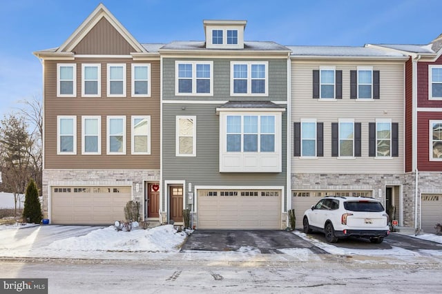 view of property with a garage