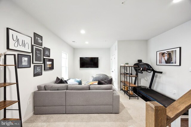 view of carpeted living room