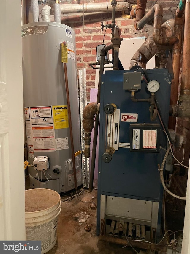 utilities featuring gas water heater