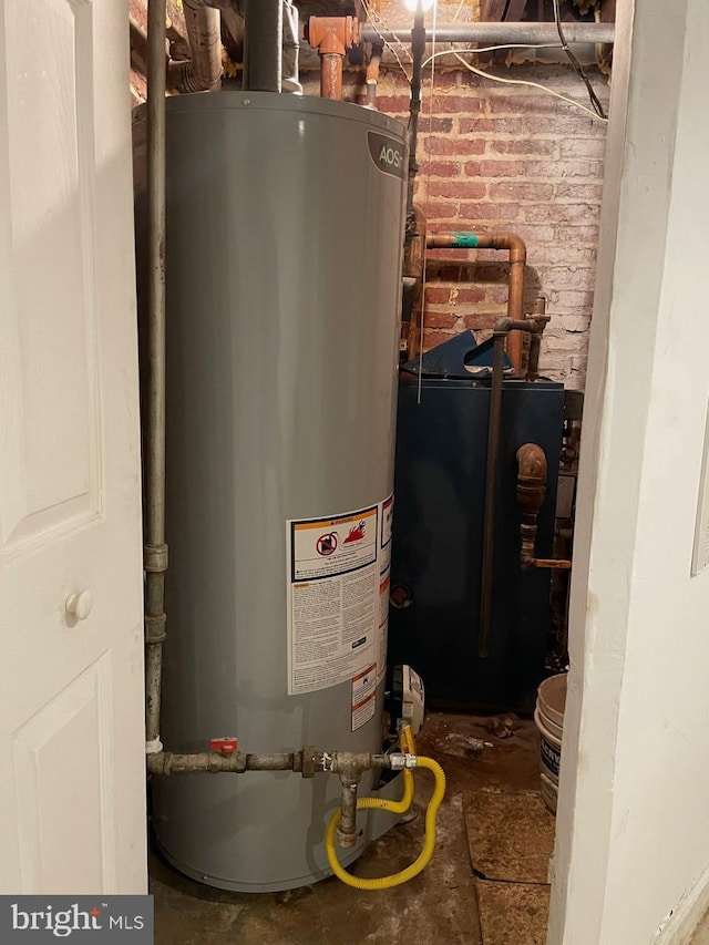 utilities with water heater and gas water heater