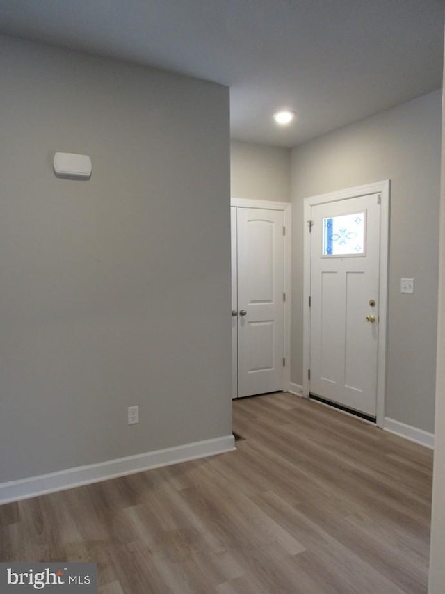 entryway featuring light wood-type flooring