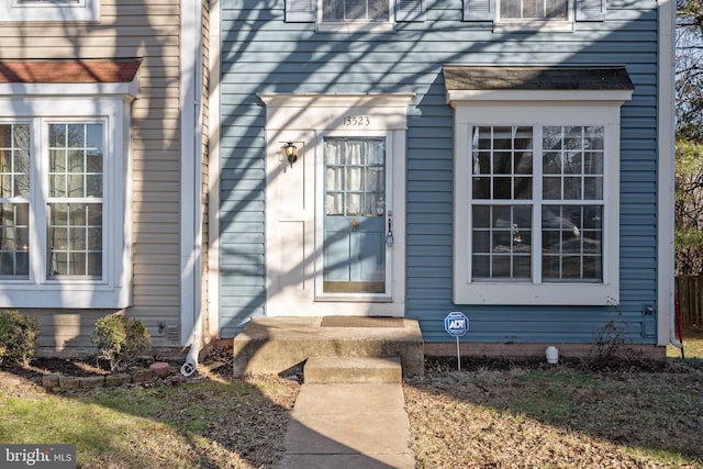 view of doorway to property