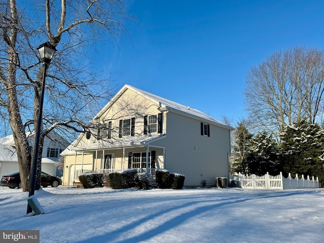 exterior space with a porch