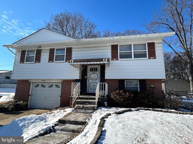 bi-level home with a garage