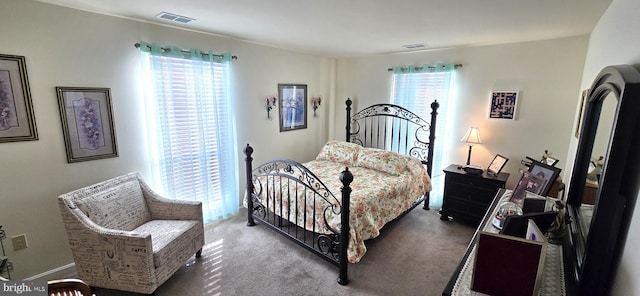 bedroom with carpet floors