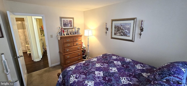 bedroom with carpet