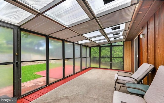 view of sunroom