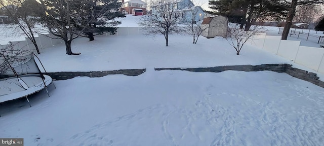 view of snowy yard