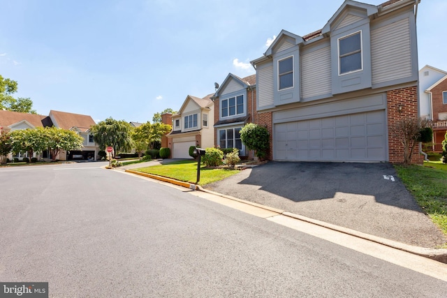 view of front property with a garage