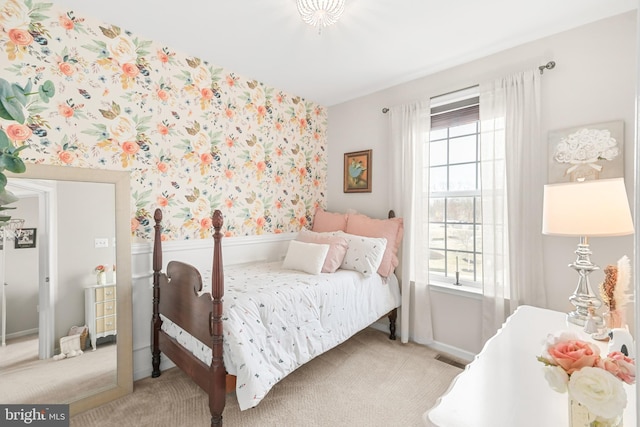 view of carpeted bedroom