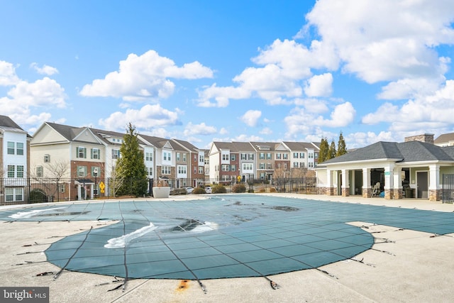 view of pool featuring a patio