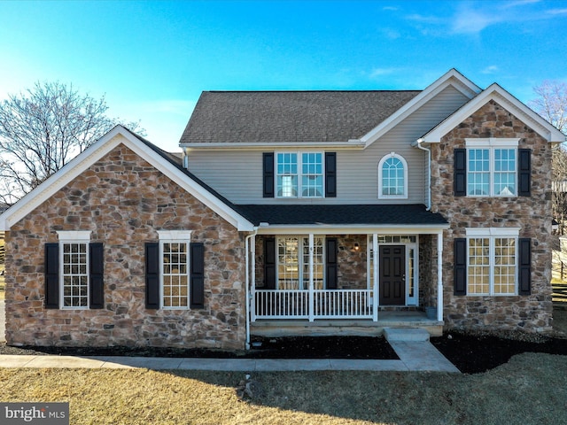 front of property with a porch