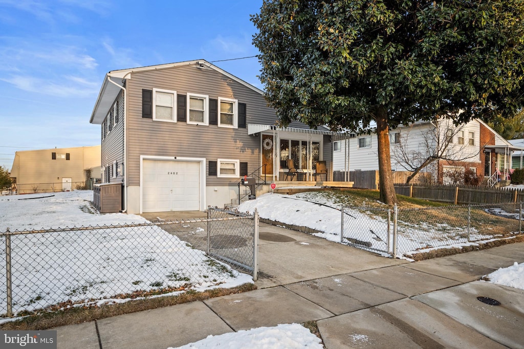 view of front of house featuring a garage