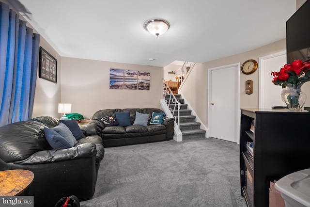 view of carpeted living room