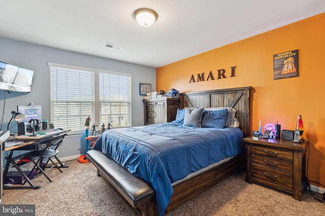 view of carpeted bedroom