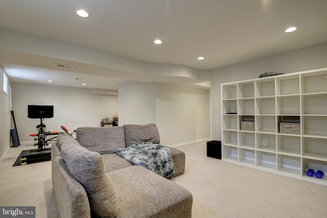 view of carpeted living room