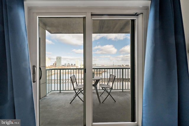 balcony featuring a city view