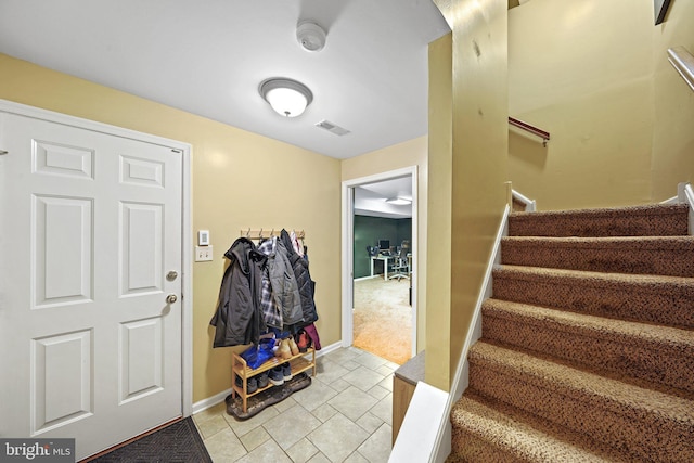 view of tiled foyer