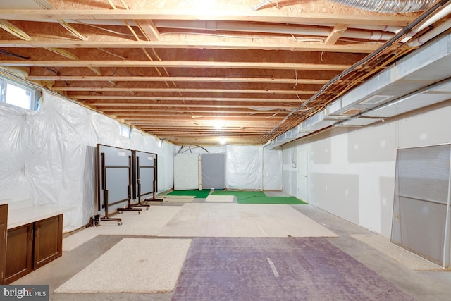 view of basement