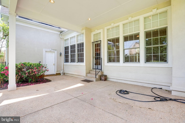 view of patio / terrace featuring entry steps