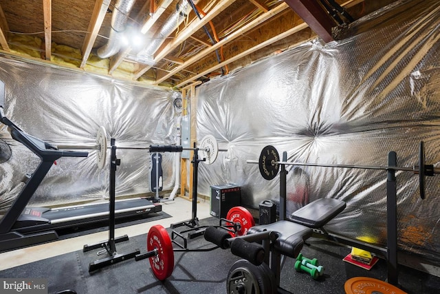 view of exercise area