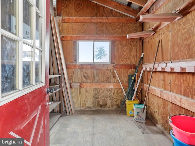 view of storage room