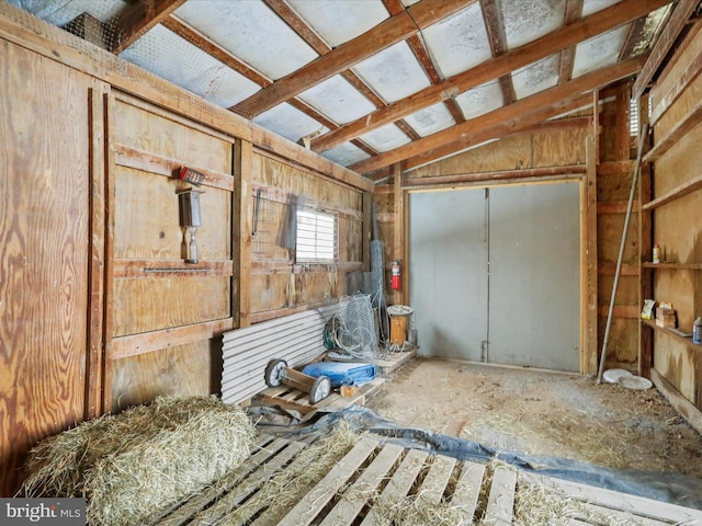 misc room featuring vaulted ceiling