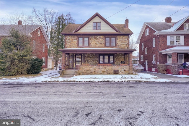 view of front property with a porch