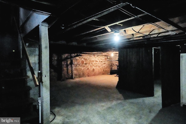 view of basement