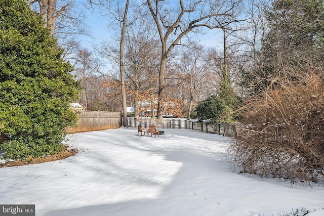 view of snowy yard