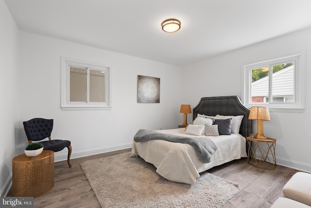 bedroom featuring hardwood / wood-style floors