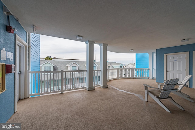 view of patio / terrace with a balcony