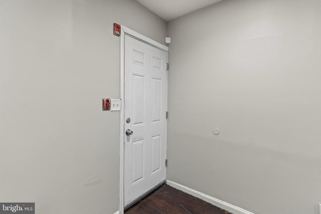 entryway featuring dark hardwood / wood-style flooring